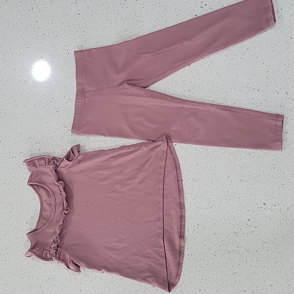 The Children's Place Solid Mauve Two Piece Toddler Set Size 4T